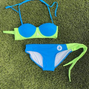 The Original Bitcoin Bikini in Blue and Green